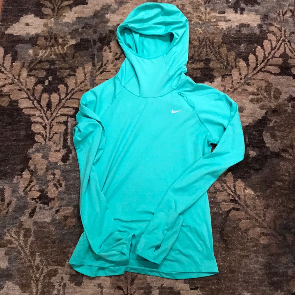 Nike Dry Fit Running Hooded Pullover S-Mint Green